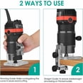thumbnail image 2 of Electric Trimmer Router Diameter 6.35 mm 30000 RPM Electric Trimmer Router with 15 Sets of Cutters, 2 of 5