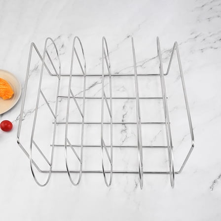 SWETRACE Grilling Roasting Rack Rib Rack Stainless Steel Silver 1Pack 15.2x13.6x4.7in