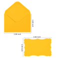 thumbnail image 2 of Paquete de 100 minisobres en forma de tapa con tarjetas de notas coloridas, 2 of 7
