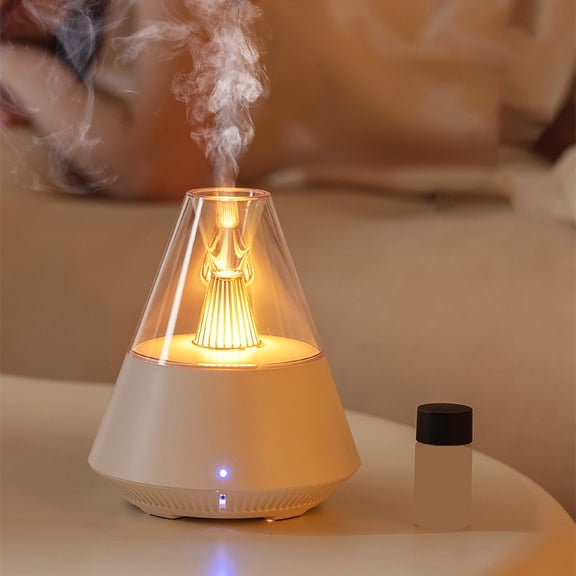 Uuiauoio Essential Oil Diffuser and Humidifier, Conical Ultrasonic Aromatherapy Device for Home and Office, Quiet Cool Mist with LED Light, Compact Aroma Oil Vaporizer for Bedroom and Yoga Room