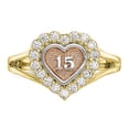 thumbnail image 5 of 10K Two-Tone Gold Ring Band Themed Cubic Zirconia CZ, 5 of 5