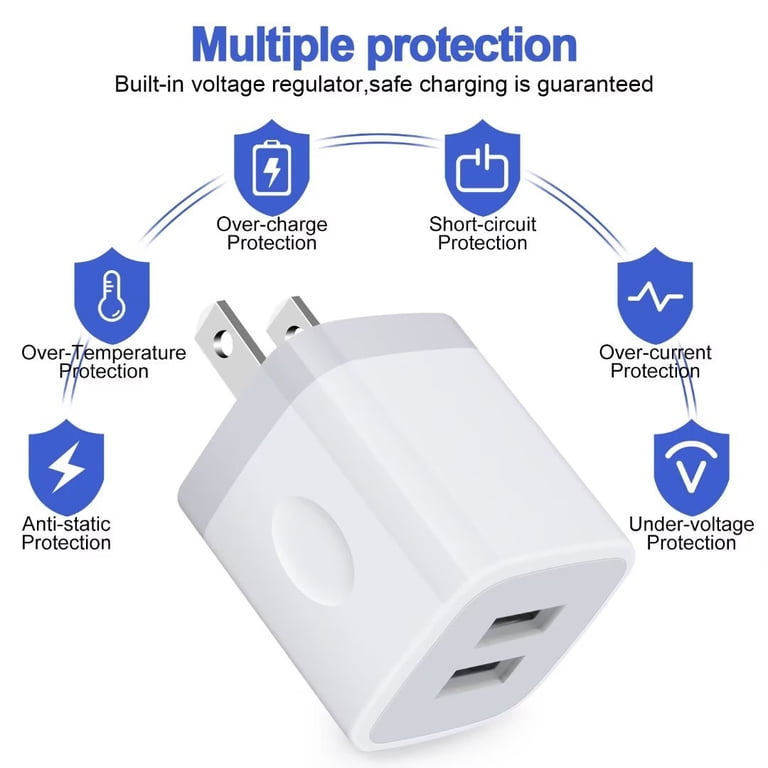 Ailkin 5V/2.1A USB Wall Charger Block 4-Pack photo 3