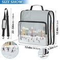 thumbnail image 3 of Water-Resistant 3-Ring Binder Organizer with Multiple Pockets Zipper Binder Bag for Office Winter Wonderland with Small Town, 3 of 8