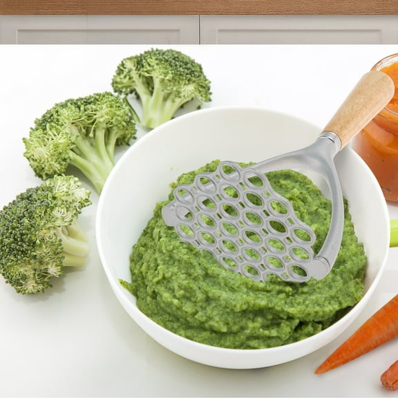 Wekvgz Potato Masher with Ergonomic Handle Non Stick Potato Press Double Arc Potato Smasher Practical Potato Ricer Multifunctional Avocado Masher Potato Masher Tool for Potato Carrot Tomato