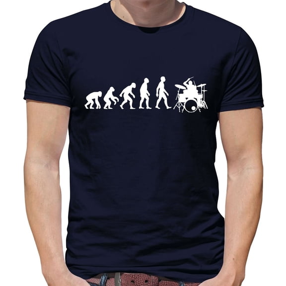 Drummer Evolution of Man - Mens Womens Kids T-Shirt - drum kit drums drumming player love gift band present musician cute