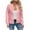 Pink, variant on Women's Waffle Knit Full Zip Jacket 2025, Textured Lightweight Long Sleeve Casual Outerwear with Soft Comfort Fabric for Spring Autumn Winter Season, Daily Wear and Street Fashion Blackish Green L