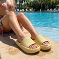 thumbnail image 6 of Cushionaire Feather Pillow Slide Sandals for Women – Comfortable and Squishy Slip On Womens Slippers, Indoor Outdoor Shower Shoes, Beach Essential Cloud Slides, 6 of 16