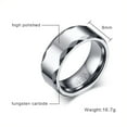 thumbnail image 2 of unbranded Anillo Plateado De Tungsteno Para Accesorio Para Ocasiones, 2 of 5