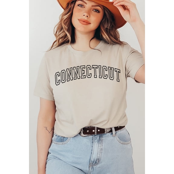 Connecticut State T-shirt, Connecticut Travel Shirt, Family Vacation Tee, Connecticut Born, College Student Top, CT Shirt, Women's All Size S-5Xl