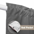 thumbnail image 2 of Pure Dark Grey Kitchen Window Curtains, Swag Curtains Valance for Bedroom Living Room Bathroom, Simple Solid Color Rod Pocket Window Treatment Curtain Block Drapes 2 Panels 28"x36", 2 of 9