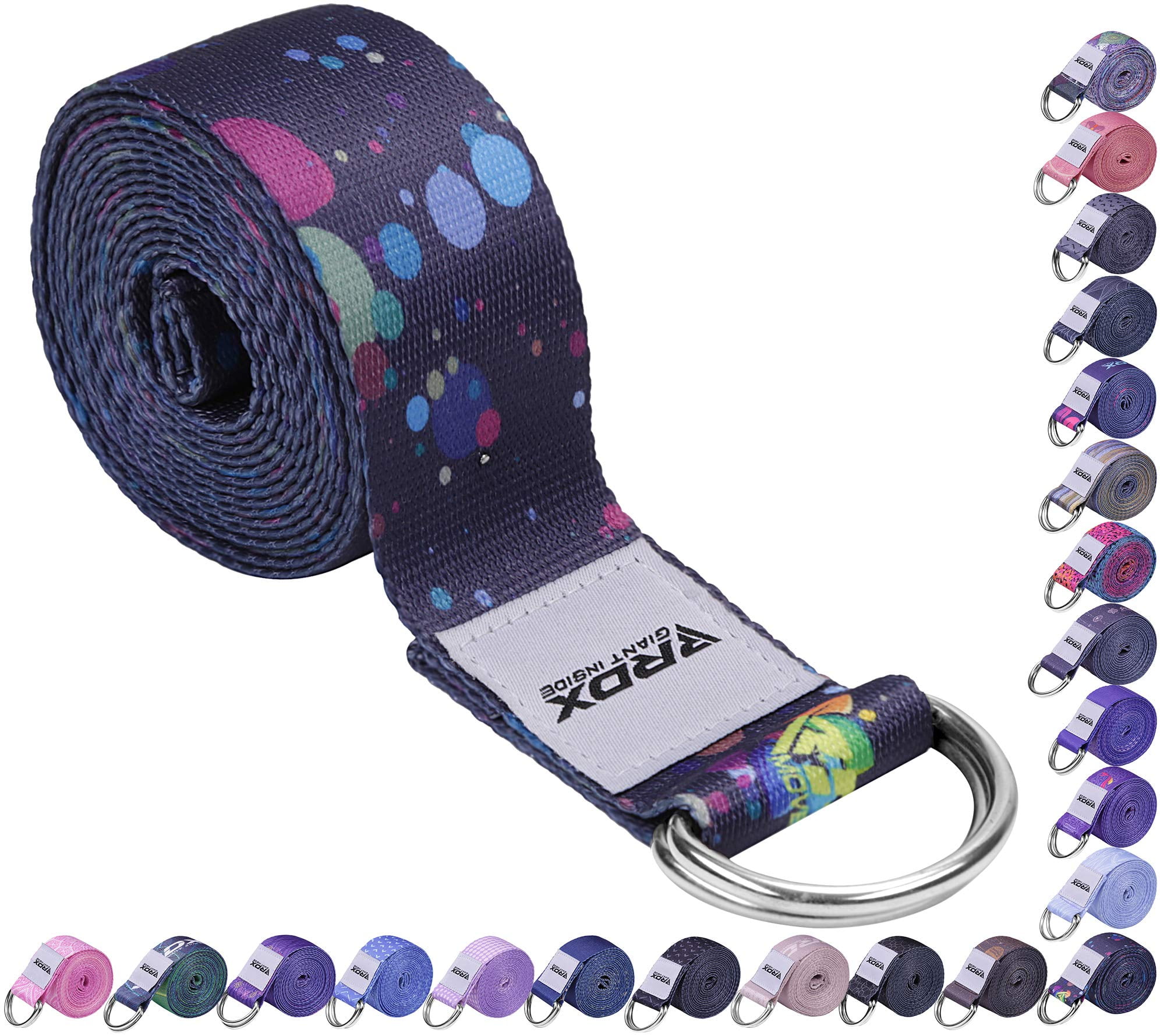 RDX 8ft Yoga Strap D-Ring Buckle Cotton Belts Stretching Pilates Dance Gymnastic 