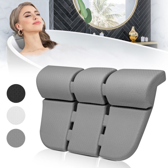ESSORT Bath Pillow Adjustable EVA Bathtub Spa Pillow with Strong