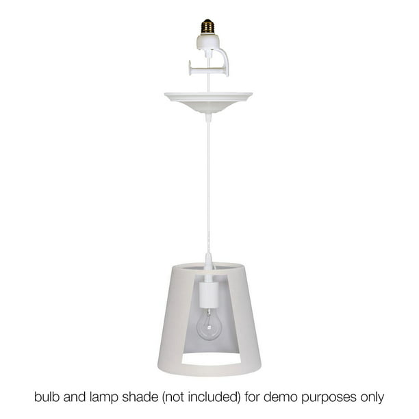 White Lamp Shade Adapter Only, How To Convert A Pendant Shade Lamp