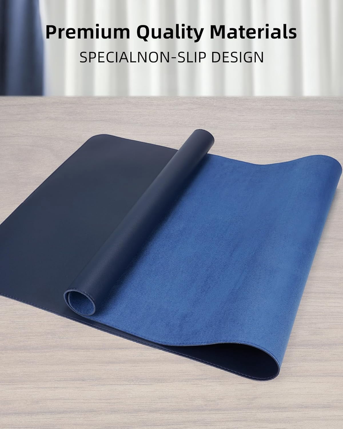 Extra Large Desk Mat - 55"x 24" Non-Slip Desk Pad for Office and Home - Ideal for Large Mouse Pad and Desk Mats on Top of Desks(Midnight Bule)