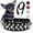 Black, variant on Golden Spike Collar for Dogs,With traction rope Spiked Dog Collar, Durable PU Leather Studded Dog Collar with Leash, Funny Mushrooms Rivet Small Puppy Pet Cat Adjustable Collar 1Pack