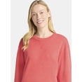 thumbnail image 5 of Time and Tru Women's and Women's Plus Crewneck Sweatshirt with Long Sleeves, Sizes XS-4X, 5 of 6