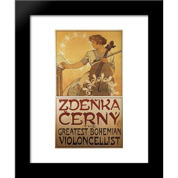 Zdenka Cerny 20x24 Framed Art Print by Mucha, Alphonse