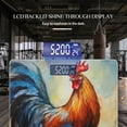 thumbnail image 3 of High Precision Body Weight Scale Smart Bathroom Scales with Large LCD Display(400lbs),Decorative for Bedroom-Vibrant Oil Painting Of Elegant Rooster, 3 of 4