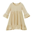 thumbnail image 5 of OGLCCG Toddler Girls Muslim Abaya Prayer Dress with Hijab Islamic Middle East Arab Ruffle Dress Soft Cotton Ramadan Eid Clothes 6M-8T, 5 of 7
