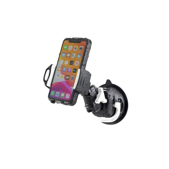 ScanStrut iPod/iPhone/Smartphone RLS-509-405 iPod/iPhone/Smartphone Mount; ROKK Mini; Noir/blanc; Capacité de Charge Maximale de 2,65 Livres; avec Plaque Supérieure / Corps à 360 Degrés / Base de Ventouse
