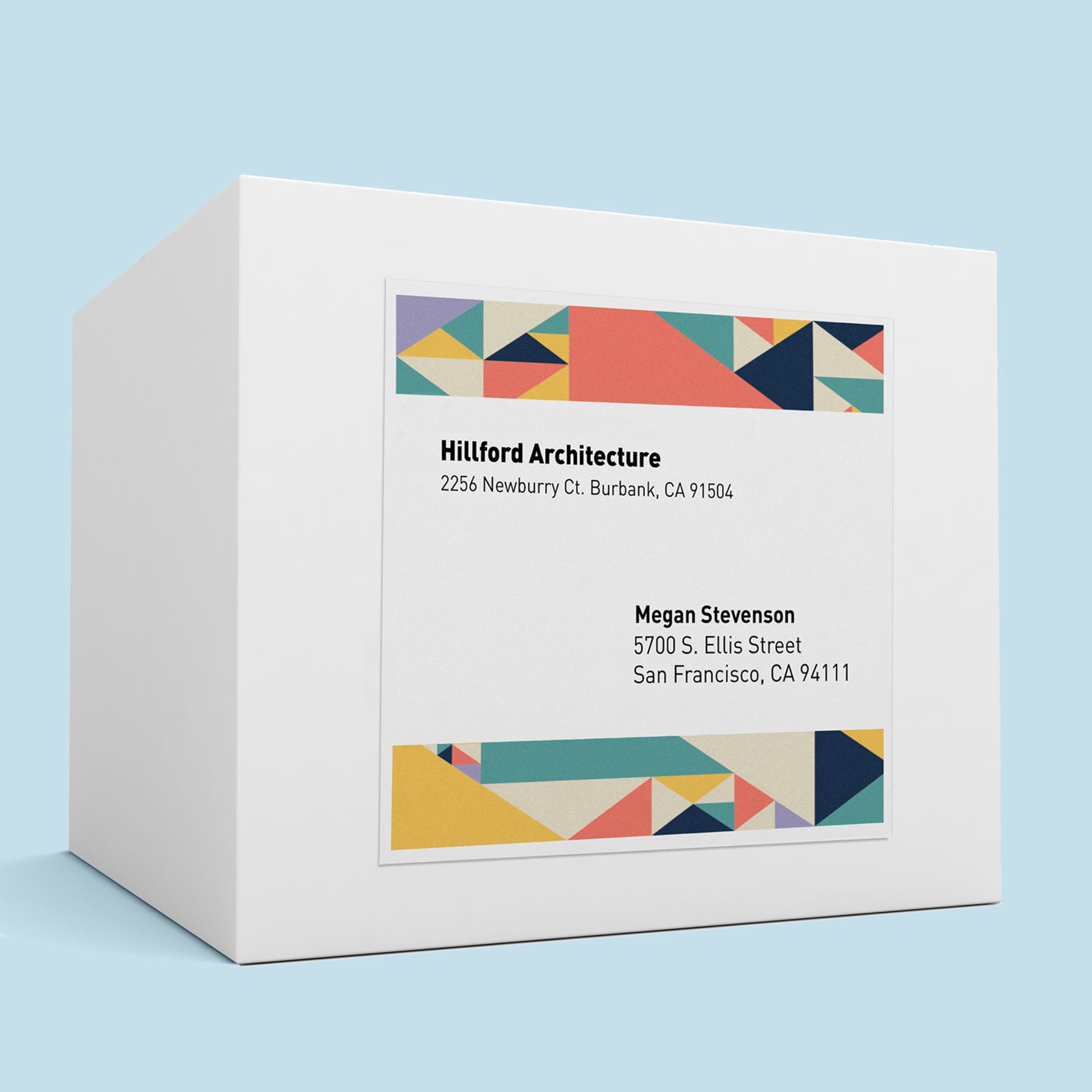 Avery Matte White Square Labels, 8" x 8", 50 Labels