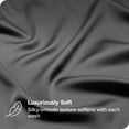 thumbnail image 3 of Bare Home Bamboo Sheet Set - Made from Rayon Fibers - Deep Pockets - 3 Piece - Twin, Gray, 3 of 7
