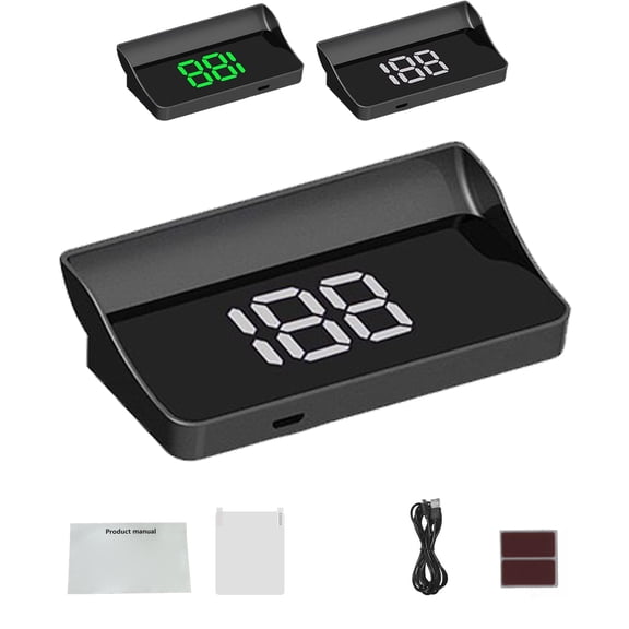 Smart in-Car Hud Co-Pilot Navigation Windshield Display GPS Speedometer Bds, Heads up Real Time Speed 10hz Refresh USB Powered Auto Brightness Large Mph Digits Satellite Positioning