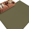 thumbnail image 2 of Olive Green 5x7 Area Rugs, Farmhouse Solid Green Color Modern Art Non-Skid Rubber Backing Large Rectangle Rugs - Living Room Bedroom Home Office, Indoor Floor Mat Carpets Washable Rug, 2 of 9