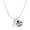 Silver, variant on Gold-tone Mini Open Peace Heart Key - Silvertone Senior Class of 2026 Dome Necklace, 18"