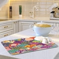 thumbnail image 6 of FREEAMG Japanese Patterns Classical Flower Dish Drying Mat for Kitchen Counter,Super Quick Absorbent Composite Sponge Dish Drying Pad,Heat Resistant Non-Slip Rack Tableware Mat, 18"x 24", 6 of 7