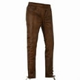 thumbnail image 2 of Comfortable Casual Brown Color 100% Lambskin Leather Motorcycle Atheletic Pant For Men Size -28, 2 of 4