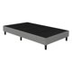 thumbnail image 4 of Base de cama individual estilo moderno Condesa con estructura de metal y madera tapizada en tela gris, 4 of 8