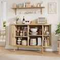 thumbnail image 4 of Vecenuy 47" Sideboard Buffet Cabinet with Storage, Sliding Door & Adjustable Shelf, Modern Accent Coffee Bar Console Table for Kitchen, Entryway, Natural Oak, 4 of 7