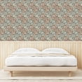 thumbnail image 3 of Ambesonne Fashion Peel & Stick Wallpaper for Home, Antique Feeling Flora Art, 13"x72", Grey Teal Umber and Taupe, 3 of 5