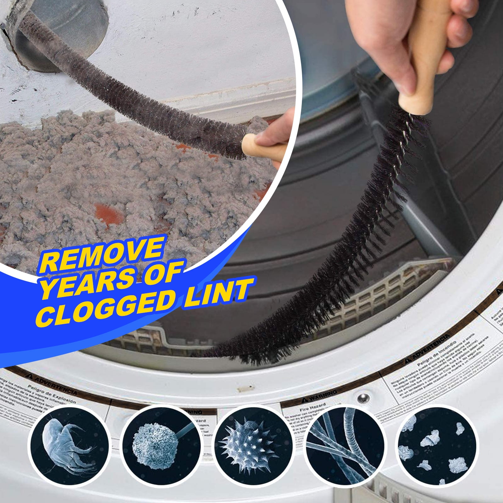 2 PCS Complete Dryer Vent Cleaning Kit - Includes Lint Brush, Trap