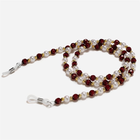 Vintage Men Women Pearl Beads Eyeglass Lanyard Eye wear Accessories Glasses Necklace Glasses Chain BROWN