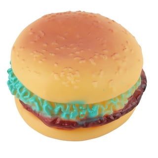 Rubber hamburger dog toy 2025