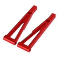 thumbnail image 4 of 2 pcs RC Car Front Swing Arm Aluminum Alloy Lightweight Suspension Arm Set for ARRMA 1/8 Red, 4 of 5