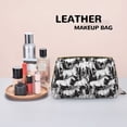 thumbnail image 4 of Extreme Sketch Cool Horse_A Makeup Bag, Large Capacity Travel Cosmetic Bag for Women Girls- Travel Toiletry Bag Leather Portable Waterproof Makeup Case Organizer with Handle, 4 of 4