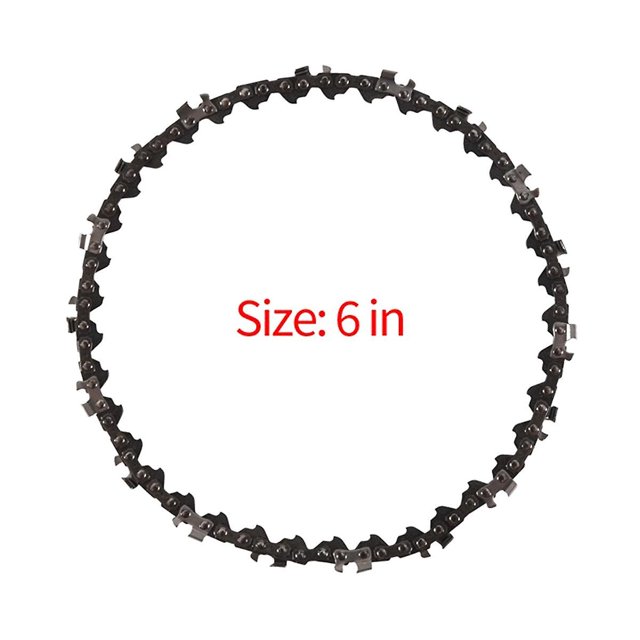 Juego de 10 cadenas afiladas de 6 pulgadas y riel guía para minisierra, herramienta de hardware de cadena especial, cadena de sierra como se muestra