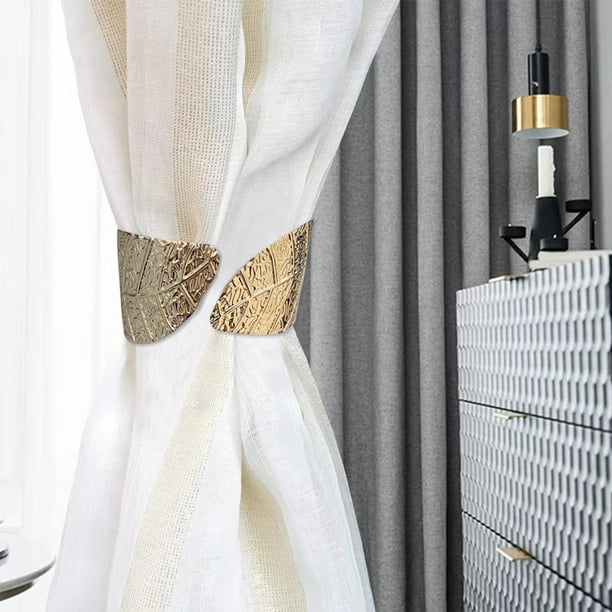 Abrazaderas Metálicas para Cortinas, Ideales para El Hogar y La Oficina. Sujetadores Decorativos para Cortinas Transparentes (1 Unidad).