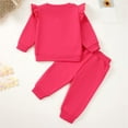 thumbnail image 4 of Caqnni Toddler Girl Clothes Outfit Long Sleeve Sweatshirt Top Jogger Pants Cute 2Pcs Set Toddler Gift 3 6 12 18 24 Months 2T 3T Outfits,12-18 Months, 4 of 4