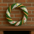 thumbnail image 4 of Northlight 18" Prelit Green/White Candy Striped Sisal Christmas Wreath - Clear Lights, 4 of 4