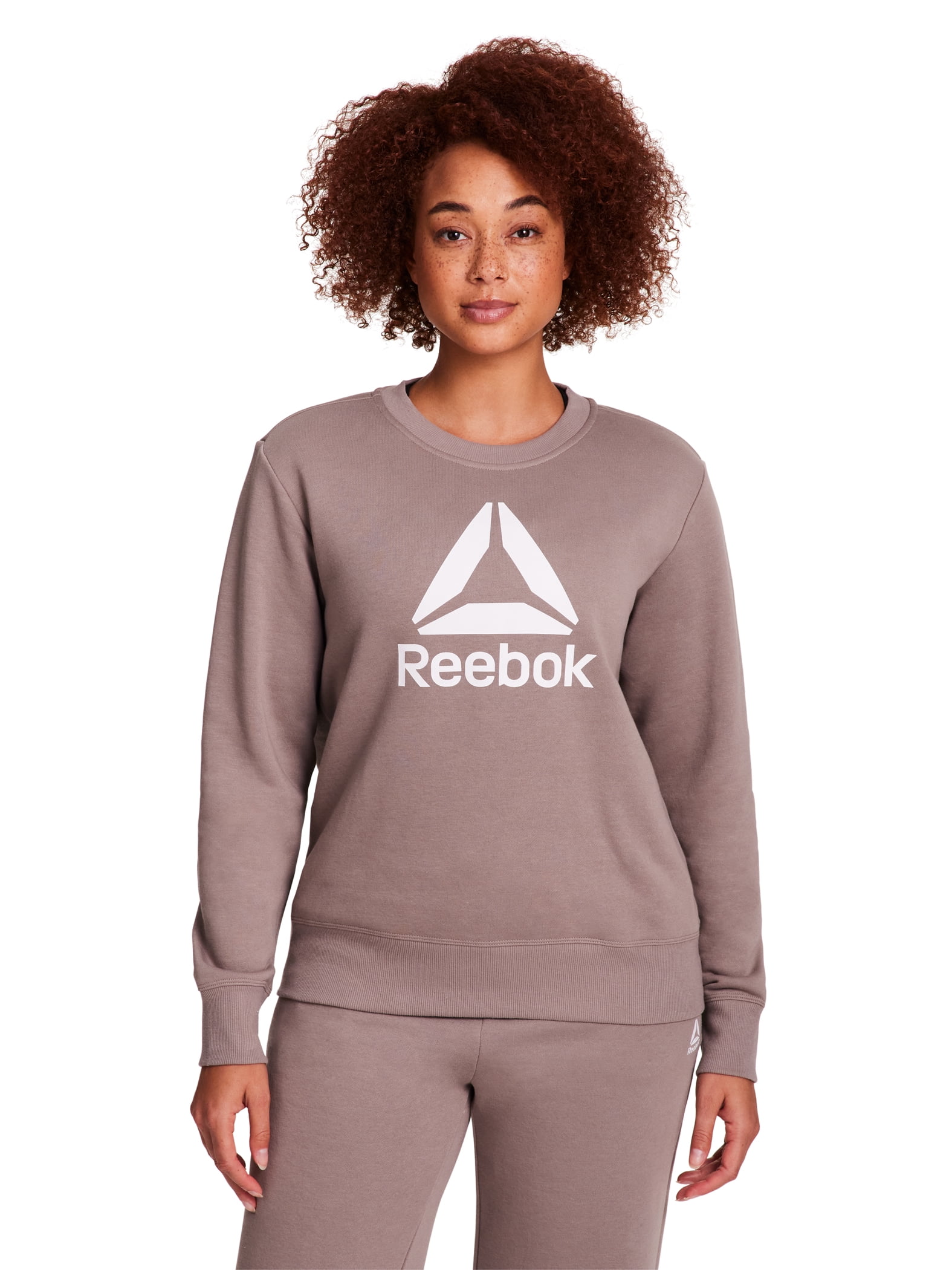 Reebok Women's and Women's Plus Sport Core Crewneck and Straight Leg Pant 2-Piece Set, Sizes XS-4X