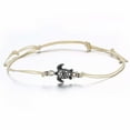 thumbnail image 1 of Vintage Wax Rope Anklet Bracelet Ancient Silver Three-color T Urtle Beach, 1 of 9