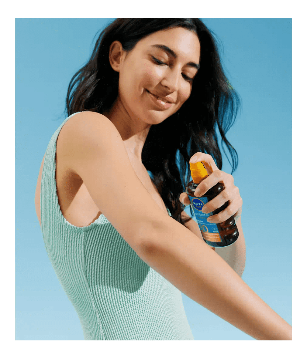 Nivea Sun Protect & Bronze Tan Activating Sun Cream Spray SPF50 200ml / 6.8 fl.oz - 3 Pack