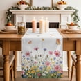 thumbnail image 2 of Table Runner 72 Inches Long for Kitchen Dining, Wild Flowers Dresser Scarf Farmhouse, Dining Table Decorations for Wedding/Parties, Spring Butterfly Watercolor Country Floral 14 x 72 In, 2 of 8