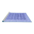 thumbnail image 2 of Ahgly Company Machine Washable Indoor Square Oriental Blue Modern Area Rugs, 4' Square, 2 of 4