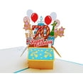 thumbnail image 2 of iGifts and Cards Happy 70th Blue Birthday Party Box 3D Pop up Greeting Card – Seventy, Awesome, Fun, 2 of 6