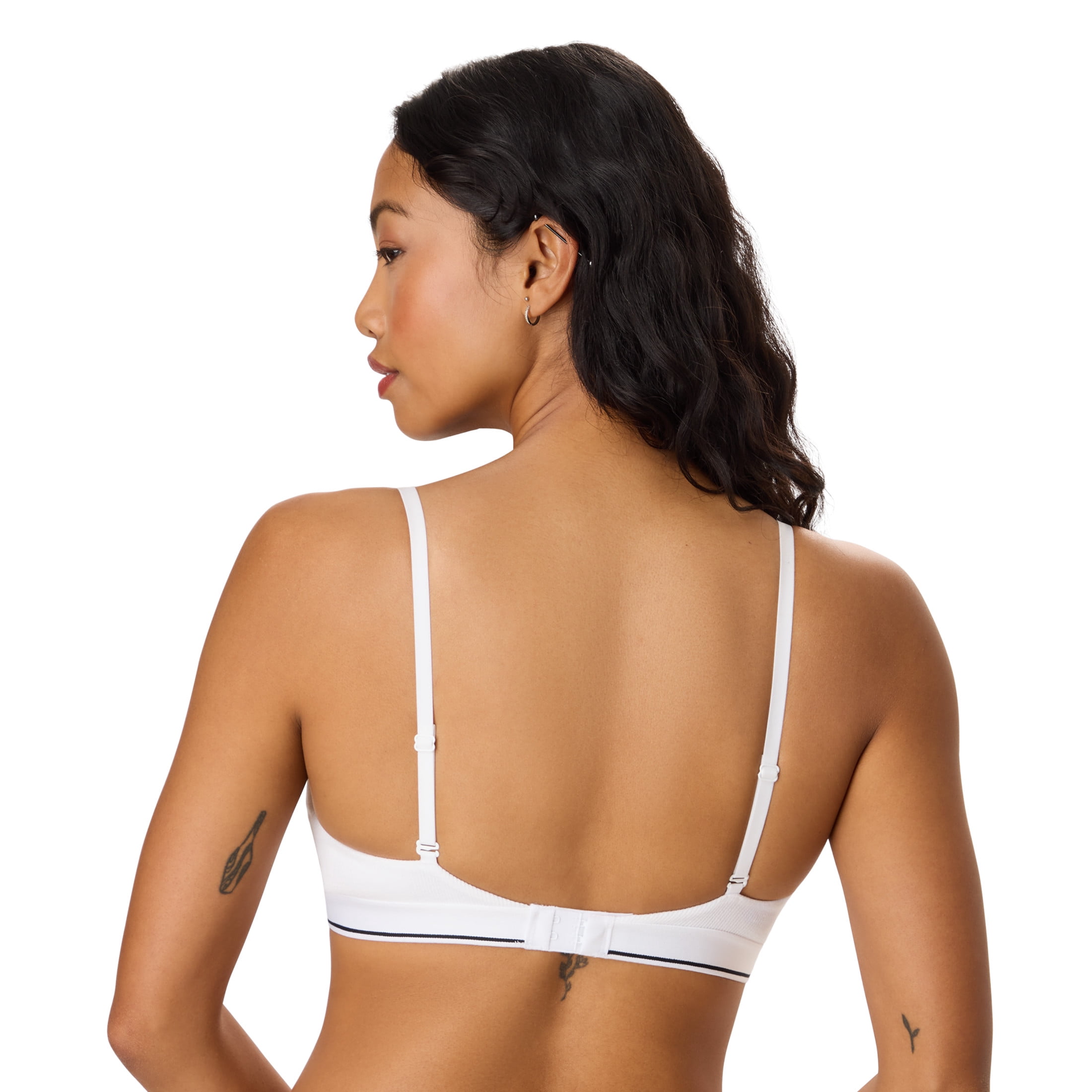 Hanes Triangle Bra, Originals Moisture-Wicking Bra, Lightly Padded